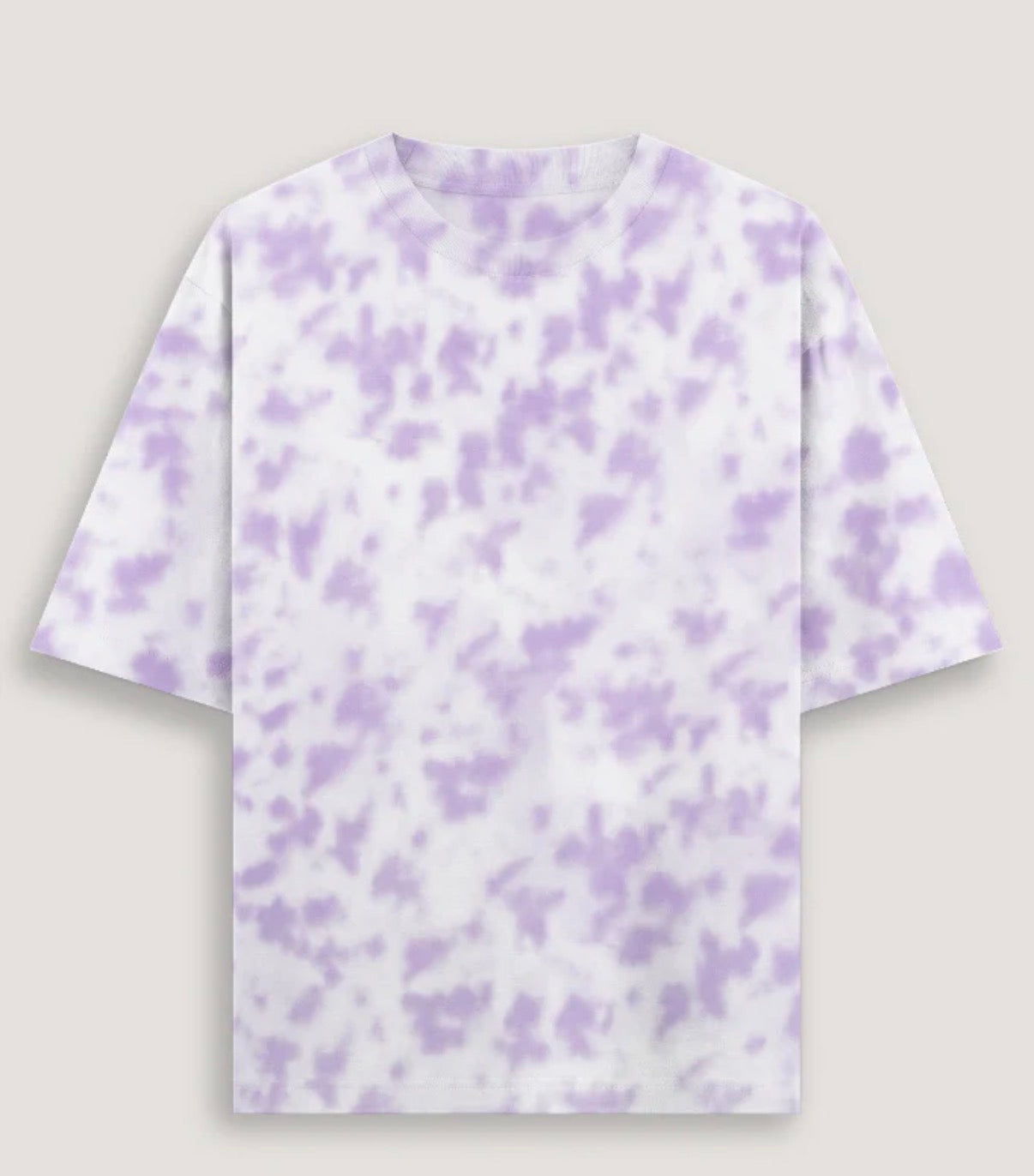 Unisex Tie Dye Oversized T-Shirt - White Lavendar
