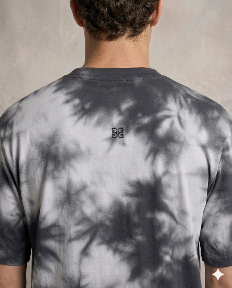 Unisex Tie Dye Oversized T-Shirt - White Black