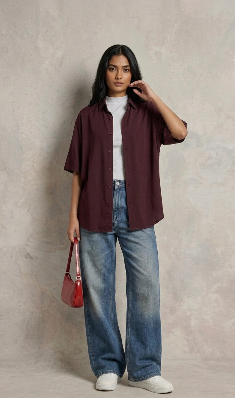 Unisex Shadow Oversized Shirt