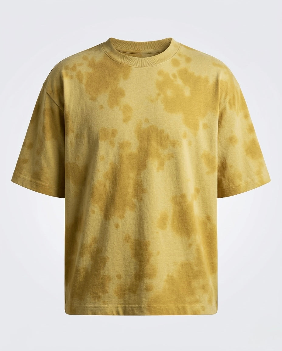Unisex Tie Dye Oversized T-Shirt - Yellow