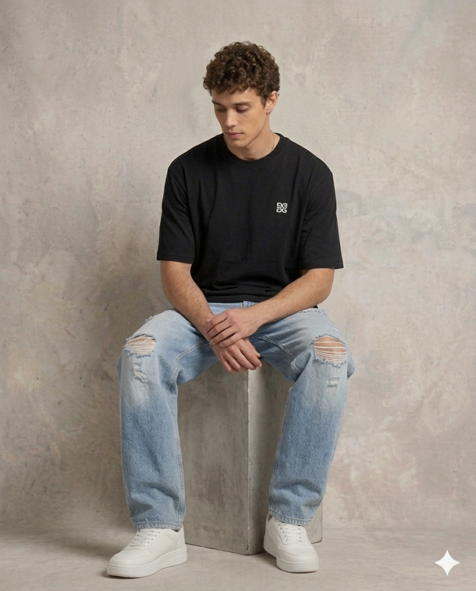 Unisex Standard Crew T-Shirt Black